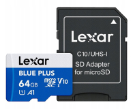 Karta pamięci Lexar 64GB microSDHC Blue Plus UHS-I A1 V10